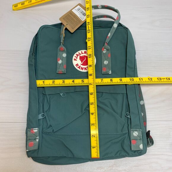 FJALLRAVEN Kanken Backpack Mini Frost Green-Confetti Pattern Seat Pad - Picture 6 of 6